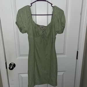 Green mini dress